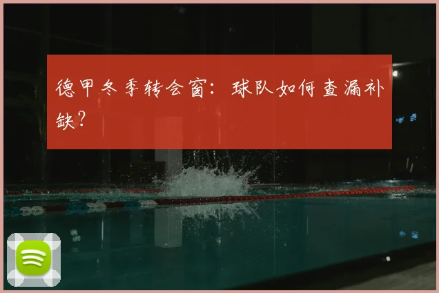德甲冬季转会窗：球队如何查漏补缺？